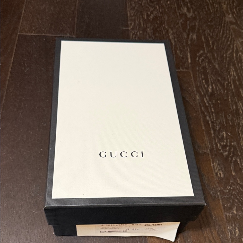 Gucci Silver Glitter Lace-Up Sneakers with Pink & Blue Stripes - Picture 6 of 8